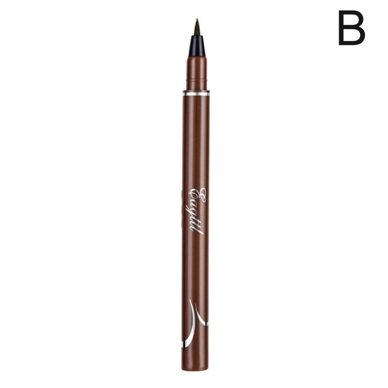 Cool black, thin eyeliner with smooth lines, even color, waterproof, sweatproof, and smudge-proof.